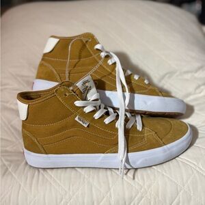 Vans High-Top Sneakers in Brown and White
